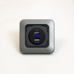 C-line Modular System Dual USB Port 12V + Voltmeter