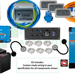 Campervan Electrics Starter Pack for Large Van Electric Cooking On-Grid Pre-Wired