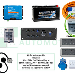 Campervan Electrics Starter Pack for Large Van Gas Cooking On-Grid Components Only