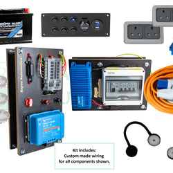 Campervan Electrics Starter Pack for Large Van Gas Cooking On-Grid Power-Boards