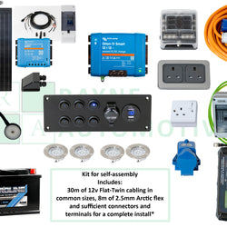 Campervan Electrics Starter Pack for Small Van Gas Cooking Off-Grid Components only