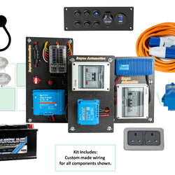 Campervan Electrics Starter Pack for Small Van Gas Cooking On-Grid Power-Boards