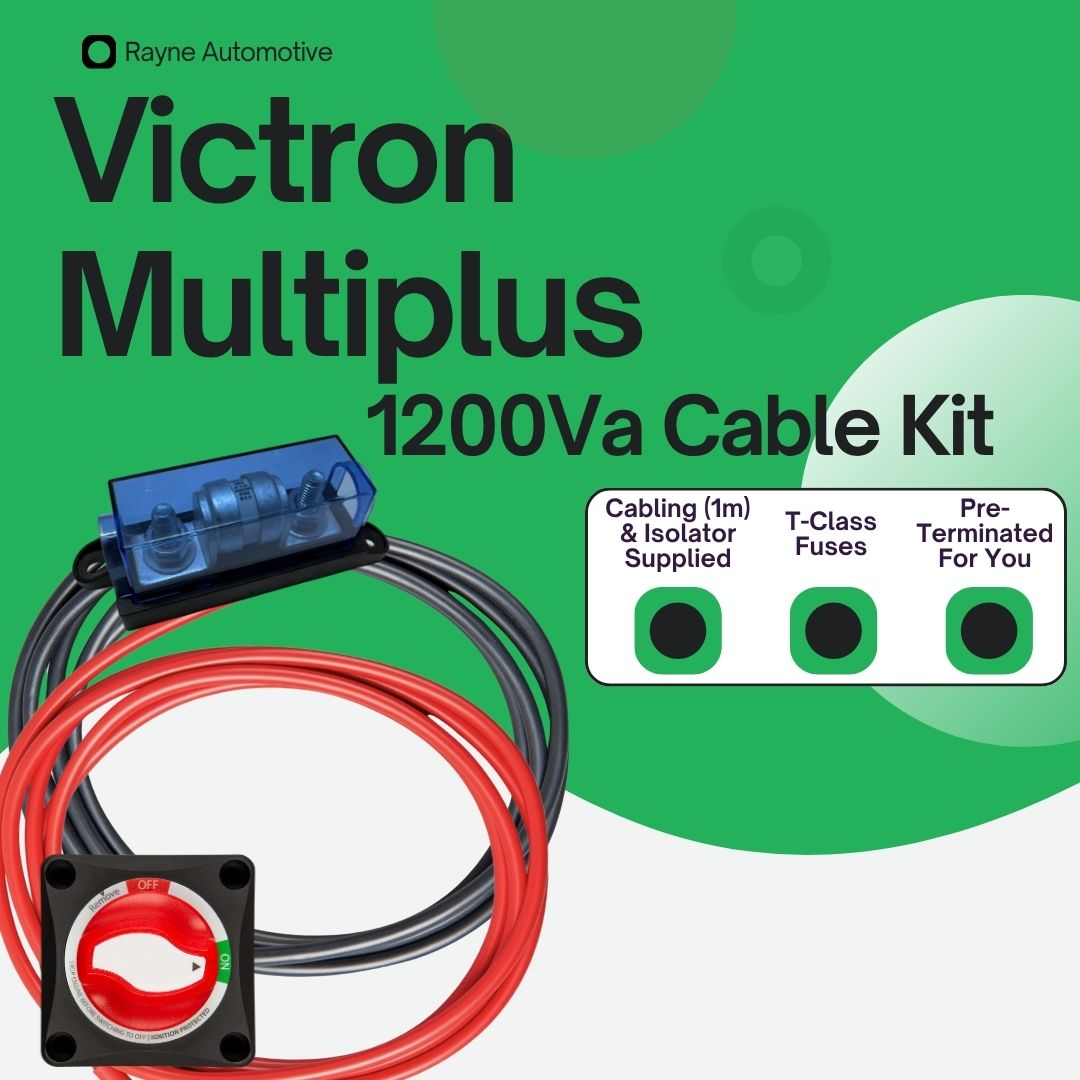Victron Multiplus 1200Va DC Inverter Leads & Isolator Switch Kit