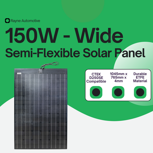 150W Semi-flexible Solar Panel (Wide)