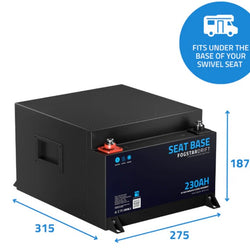 Seat Base Lithium Leisure Battery - Fogstar Drift 12v 230Ah - Alternate View