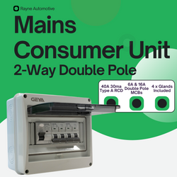 Mains Double Pole 2-way Consumer Unit
            