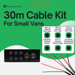 30M Mixed 12V Cable Kit With 6-switch control panel For Small Campervan Electrical Systems