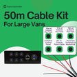 50M Campervan 12V Electrics Cable Kit with 6-Switch Control Panel For Large Vans