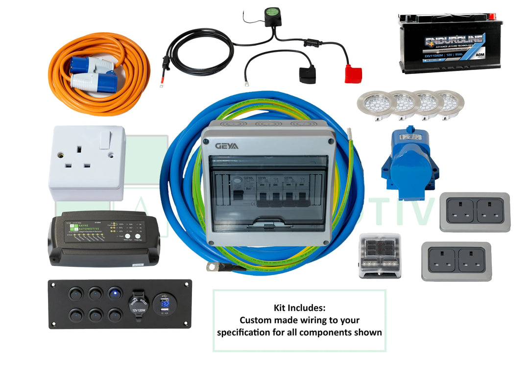 12V & 240V camper van electrical conversion kit