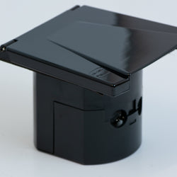 Mains 240V Inlet Socket — Black Flush Mount For Campervan Hook-Up
            