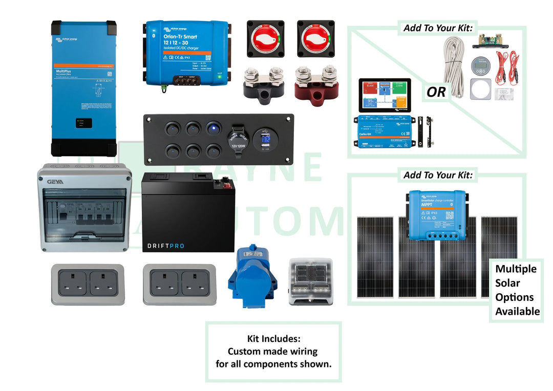 230Ah Lithium Battery Camper Kit with 2000Va Inverter