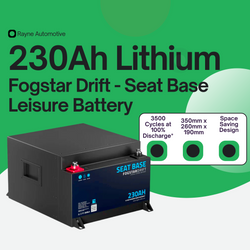 Seat Base Lithium Leisure Battery - Fogstar Drift 12v 230Ah
            