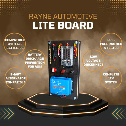 Lite 12V Camper Electrics Power board with DCDC charger