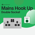 Mains Hook-Up Double Socket and 5M Cable Pack — 1 to 4 Sockets