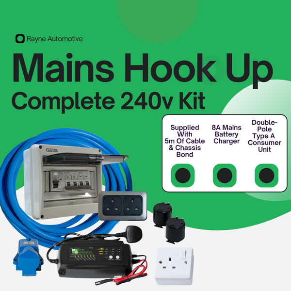 240V 8A 2-Way RCD & MCB Hook Up Kit for Safe Electrical Use – Rayne ...