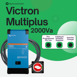 Victron Multiplus 12V inverter with charger and leads.
            