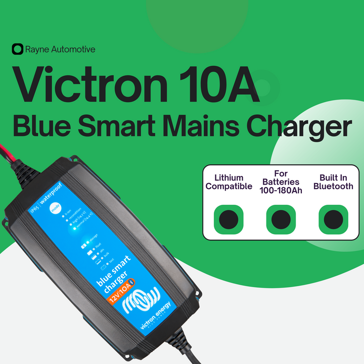 Victron 10A Mains — 10A Victron Energy Blue Smart Battery Charger IP65 with Bluetooth