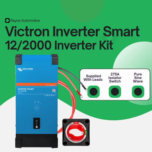 Victron Inverter Smart 12/2000 Inverter Kit — With Leads & Isolator