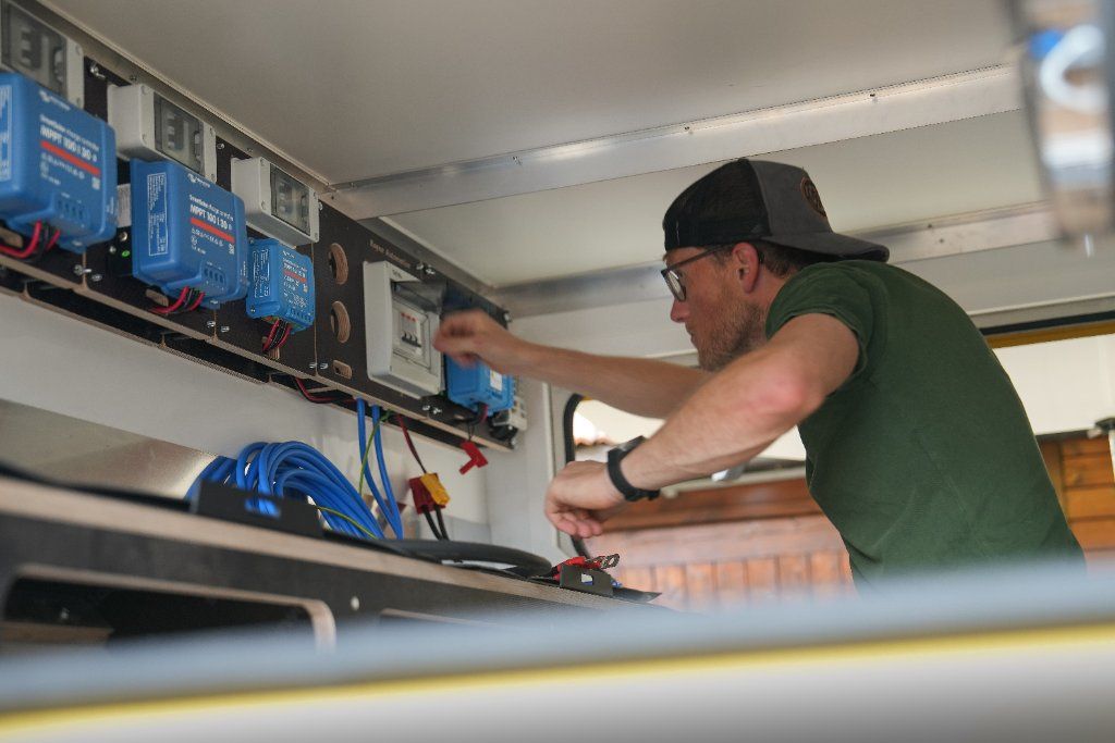 Rayne Automotive campervan electrical system installed in a van